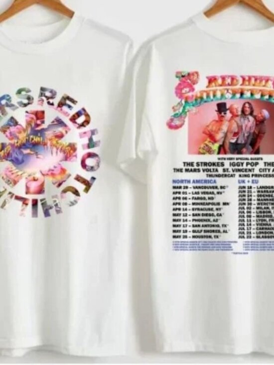 John M Other - Red Hot Chili Peppers 2023 World Tour 2-Sided Gildan Unisex T-Shirt